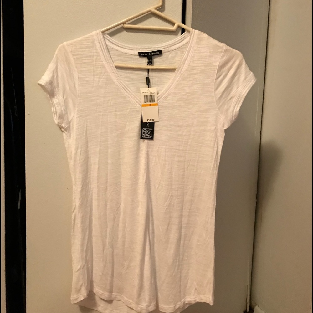 Cable and gauge NWT White s/s tee